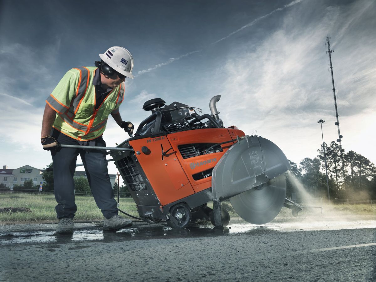 Asphalt Sawing Performed By OCSD Trained Professional