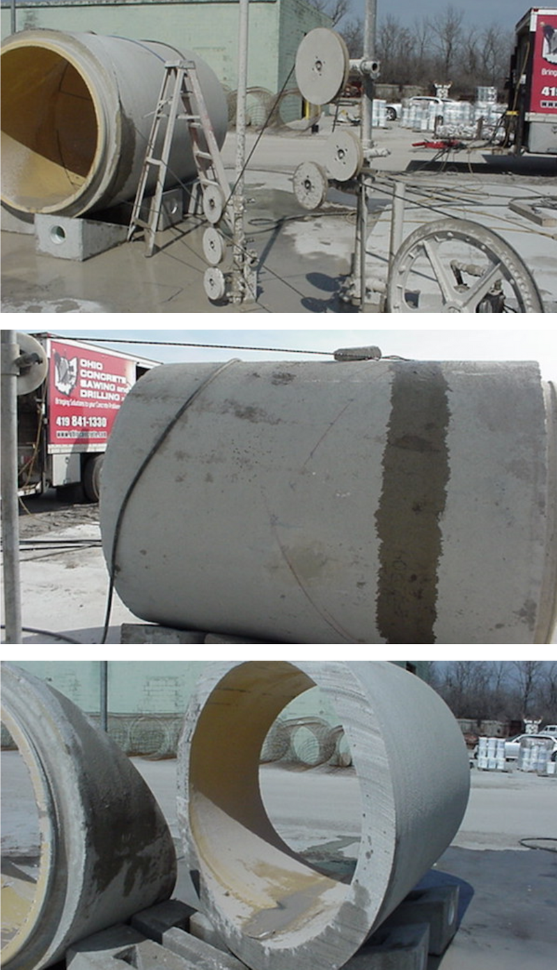 Angled Concrete Wire Sawing - Ohio Concrete Angled Concrete Wire Sawing - Ohio Concrete