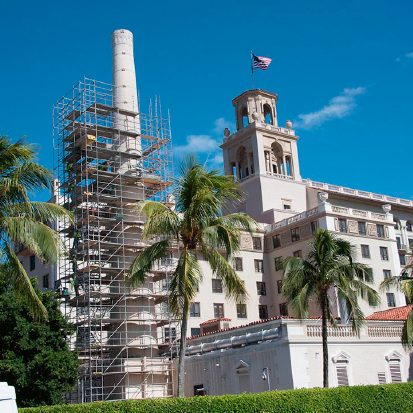 Removal of a 129" tall smoke stack