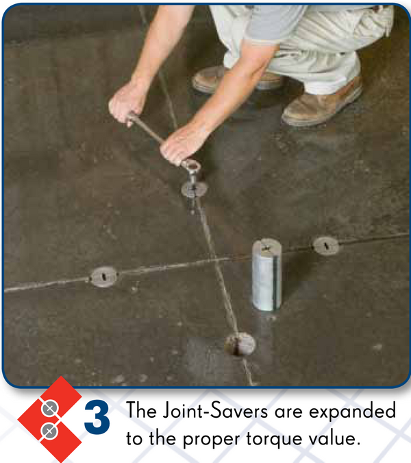 Expand Joint-Savers - Ohio Concrete Contractor Joint-Savers Are Expanded To The Proper Torque Value