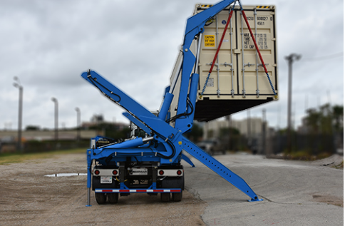 Image of Swinglift Truck Moving Conex Box