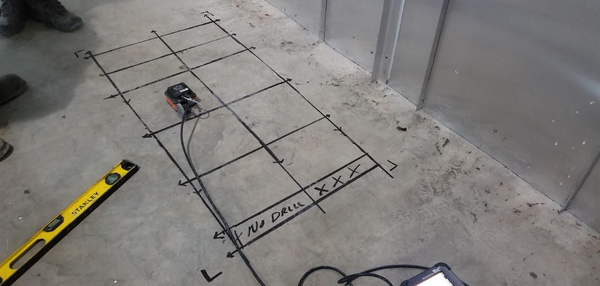 Ground penetrating radar findings after scanning