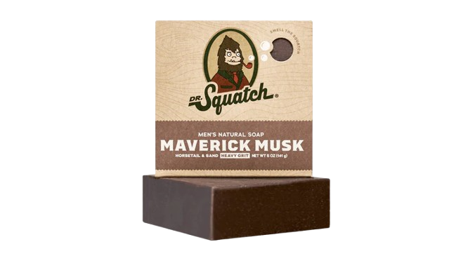 Lather up with the rugged and manly scents of leather, amber, and moss. Maverick Musk