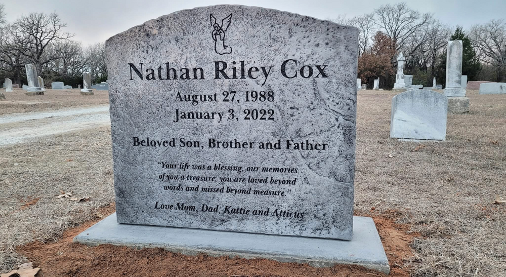 Custom Memorial Headstone with Engraving