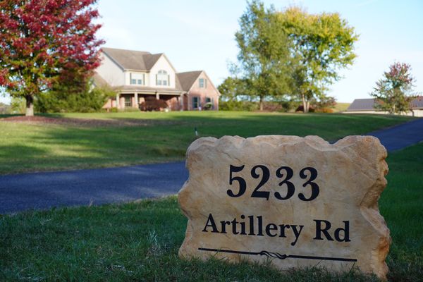 Custom Engraved Address Boulder Sign – Shenandoah Valley VA