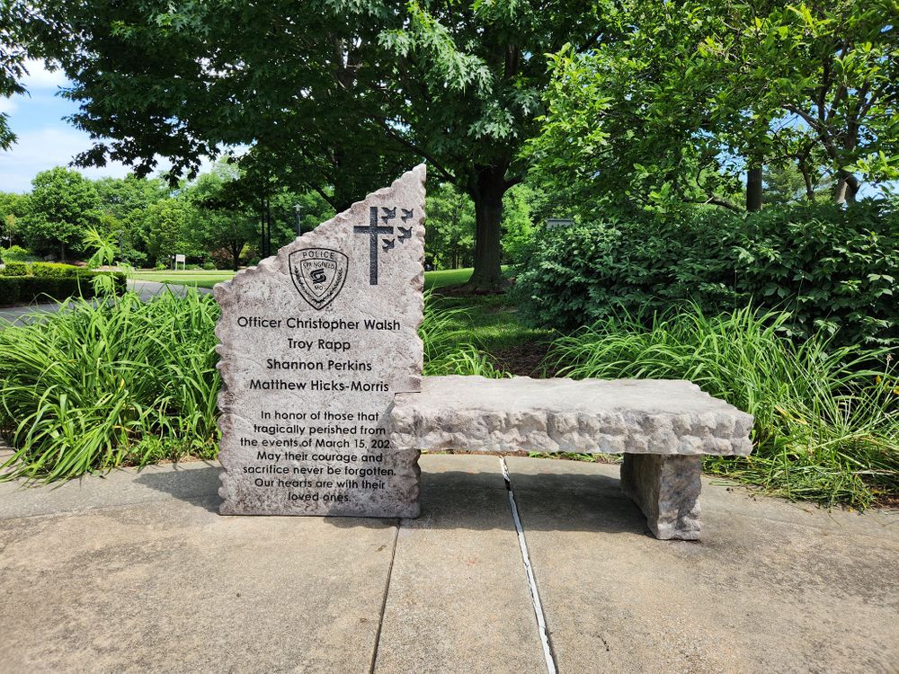 Custom Memorial Stone Bench with Engraving