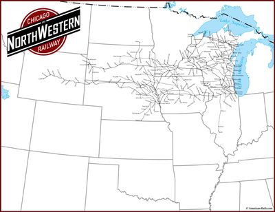 Chicago Northwestern Railway map