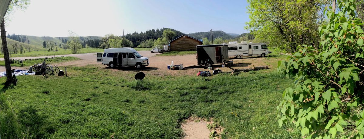 Day 1, setting up. Spearfish, South Dakota