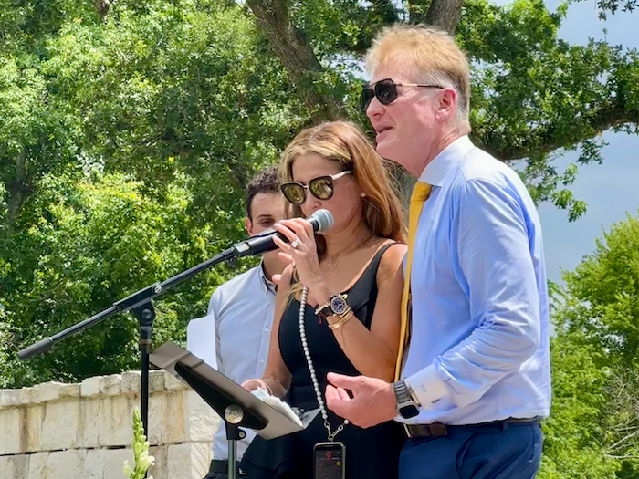 Jess and Varda Fields speak at ribbon cutting for new Jewish cemetery