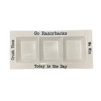Razorbacks ceramic dish