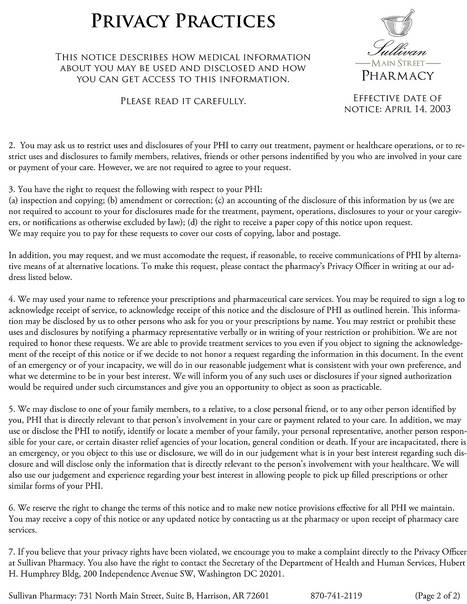Privacy Practices, Page 2