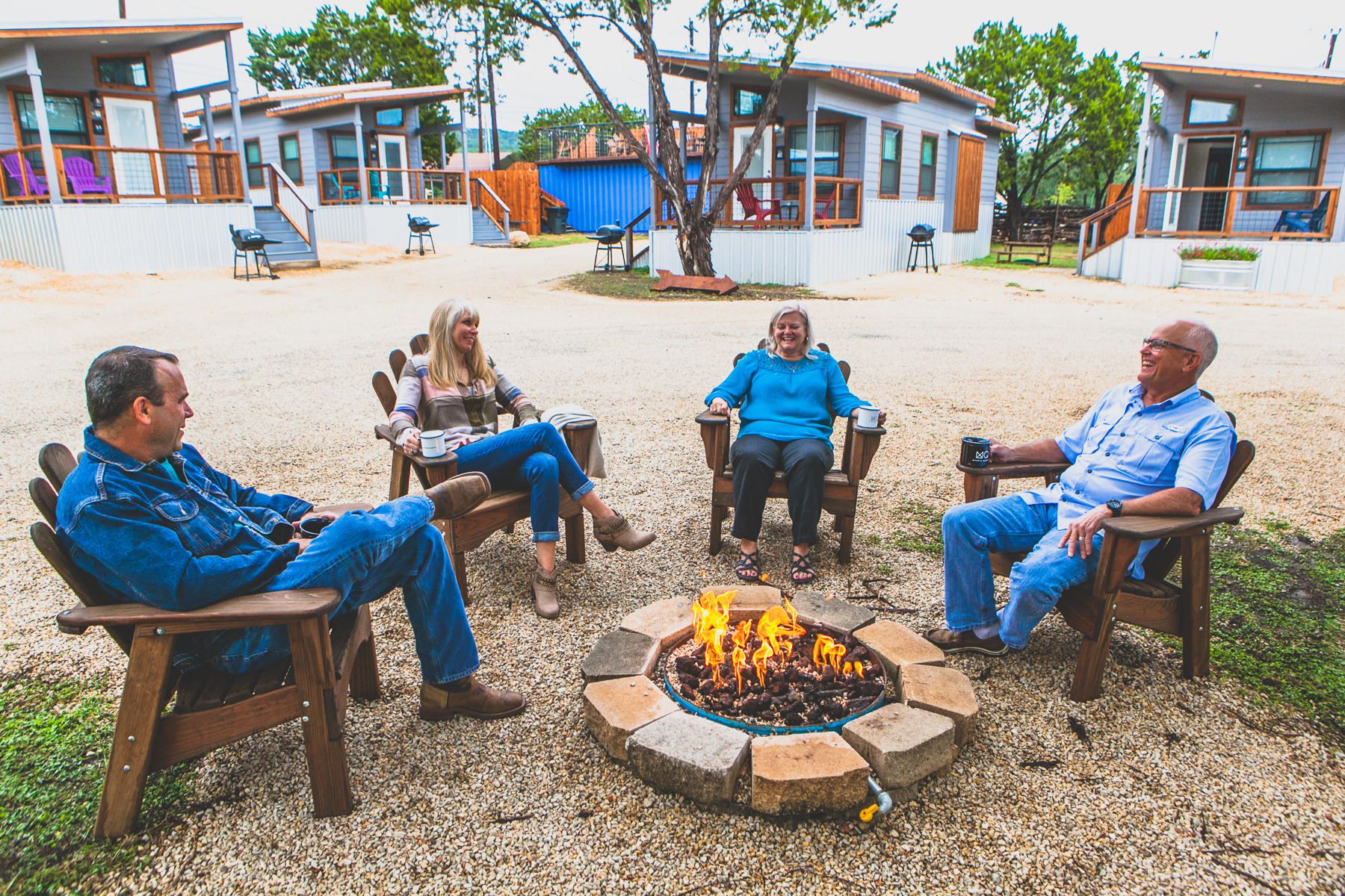 Propane Fire Pit & Good Conversation in Canyon Lake with Friends and Family