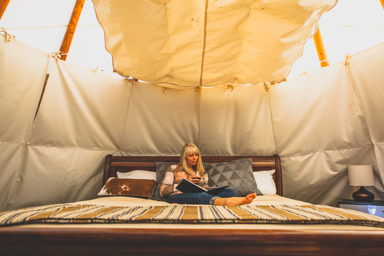 interior of tipi new braunfels tipi cabins