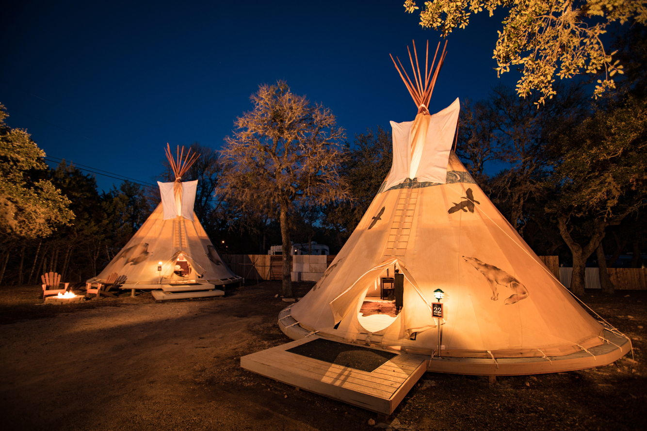 Blanco and Cibilo Tipis Night Shot