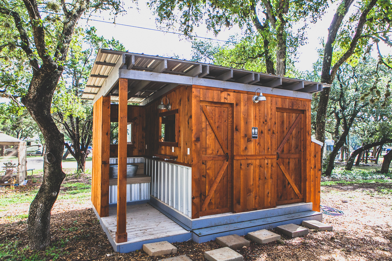 exterior of restroom canyon lake resort