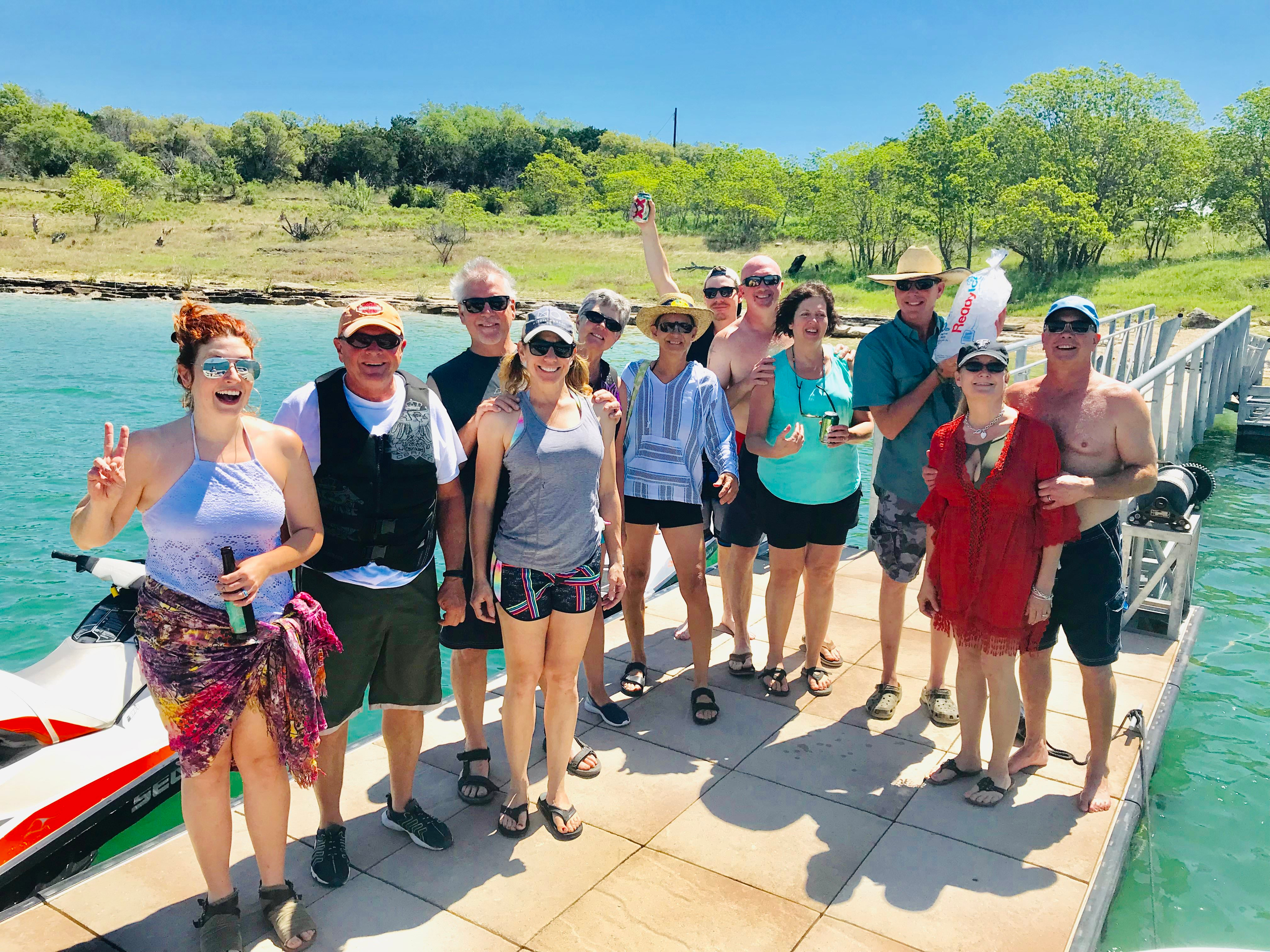 first team outing during work hours - how fun! employee fun lake trip