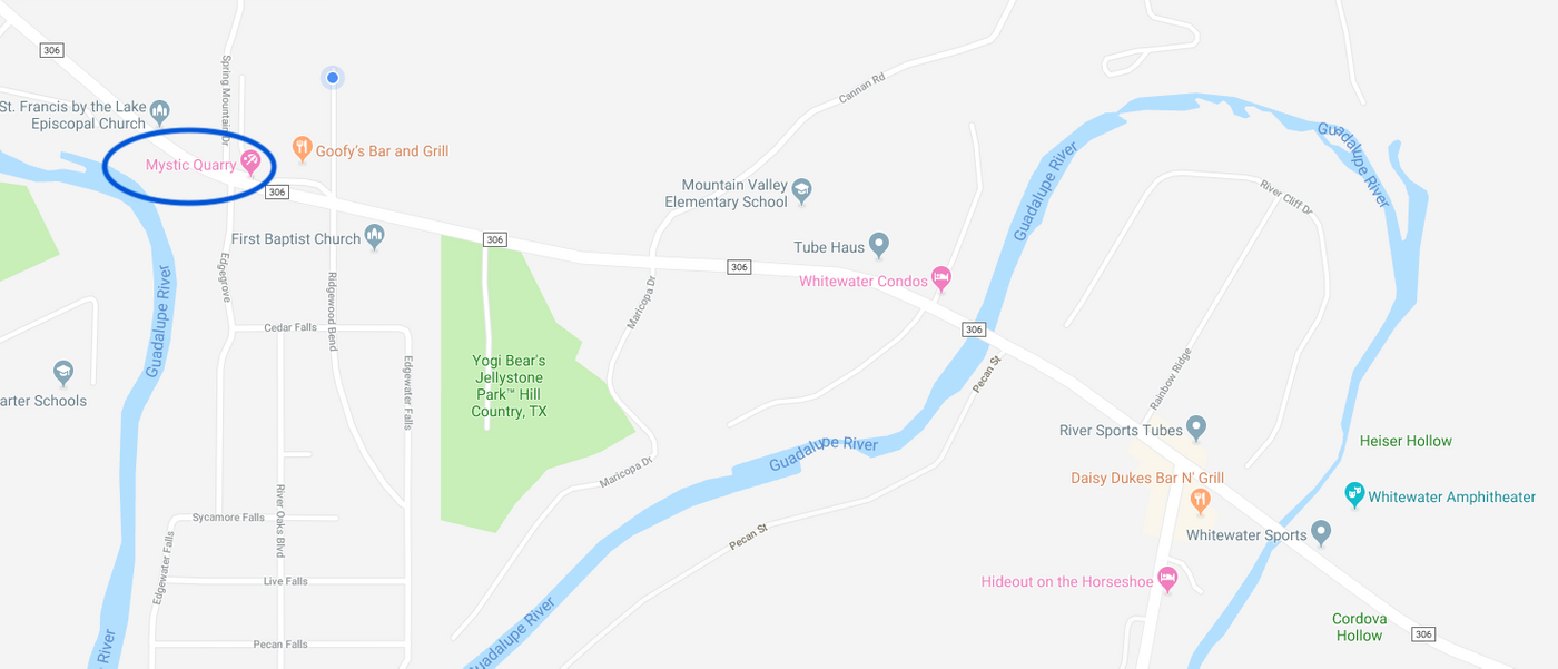 Google Map of the Mystic Quarry