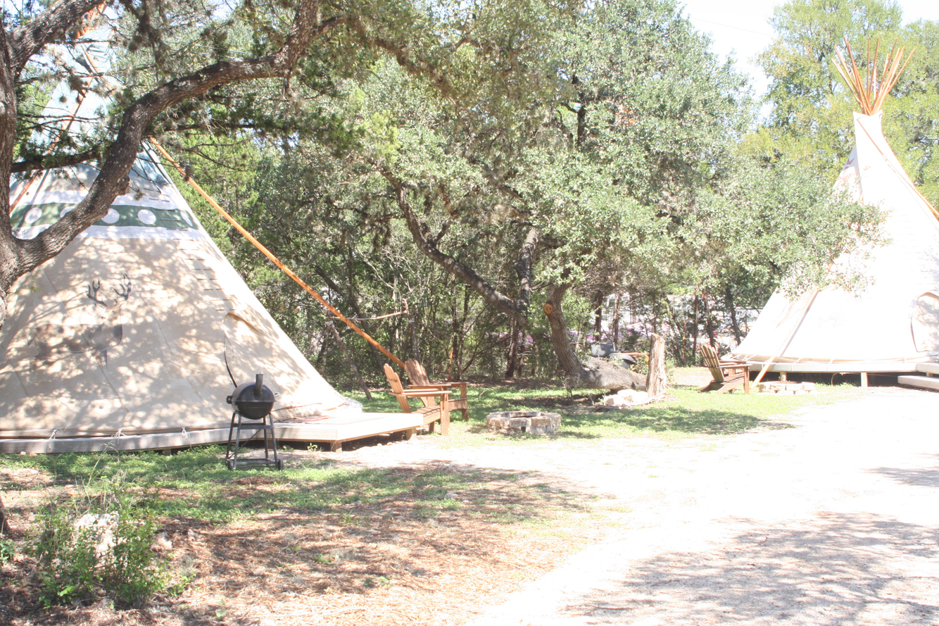 tipi area campsites near canyon lake