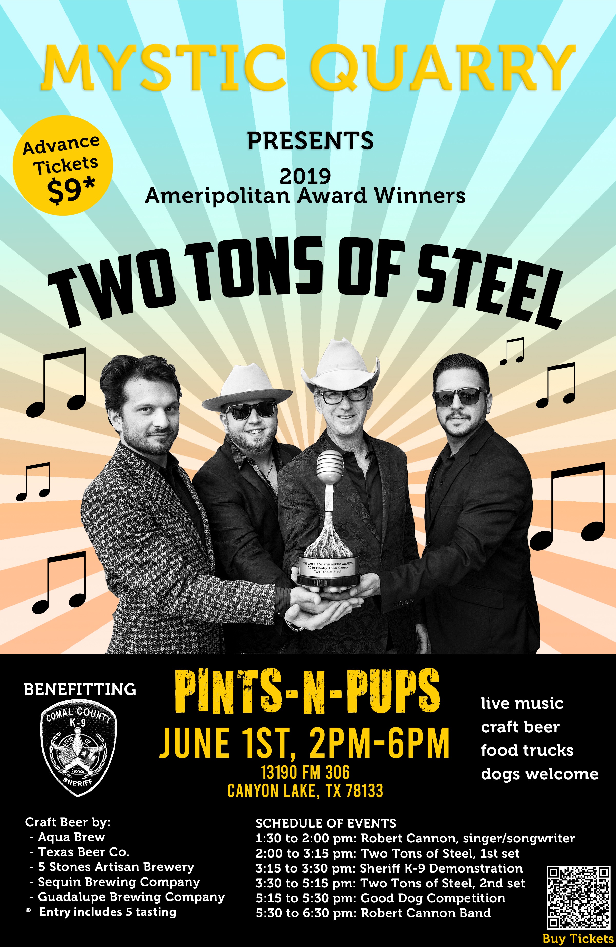 Two Tons of Steel Headlining Pints-n-Pups Two Tons of Steel