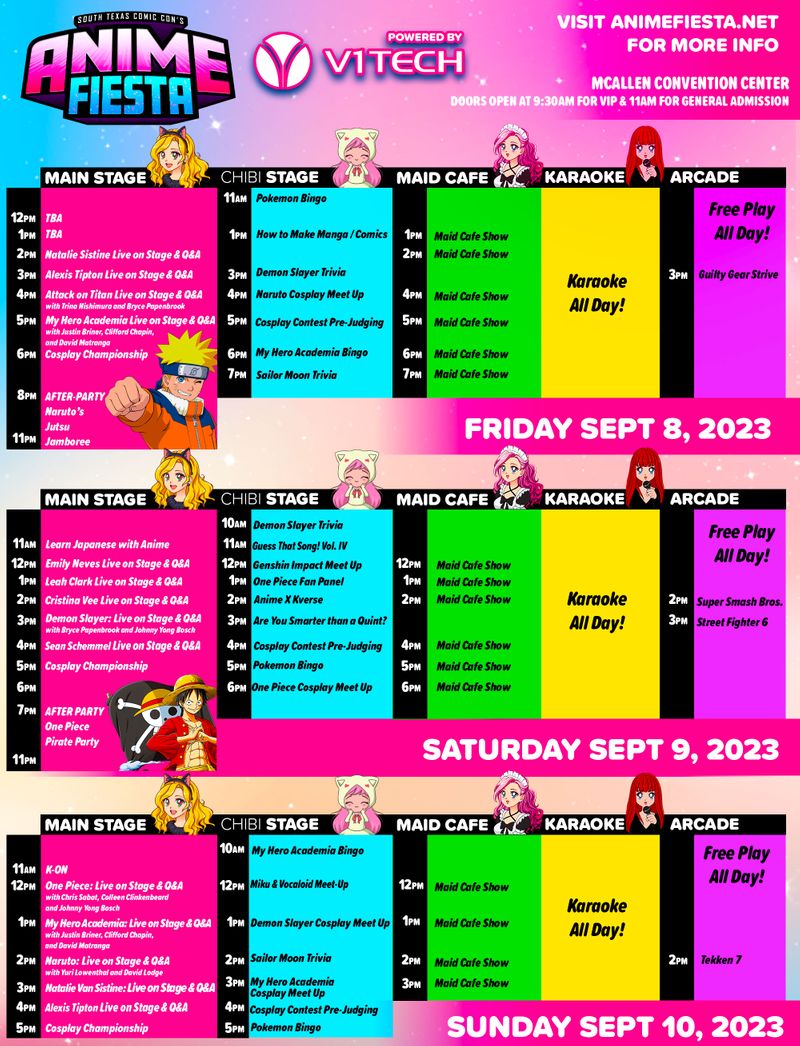Program Schedule  Anime Expo