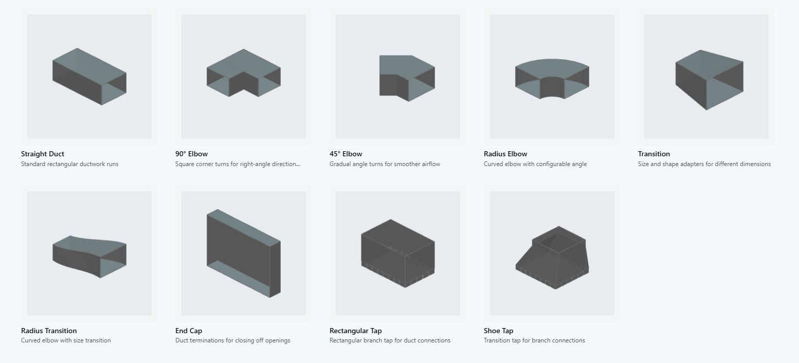 Sheet Metal Duct Fittings from Commercial Comfort