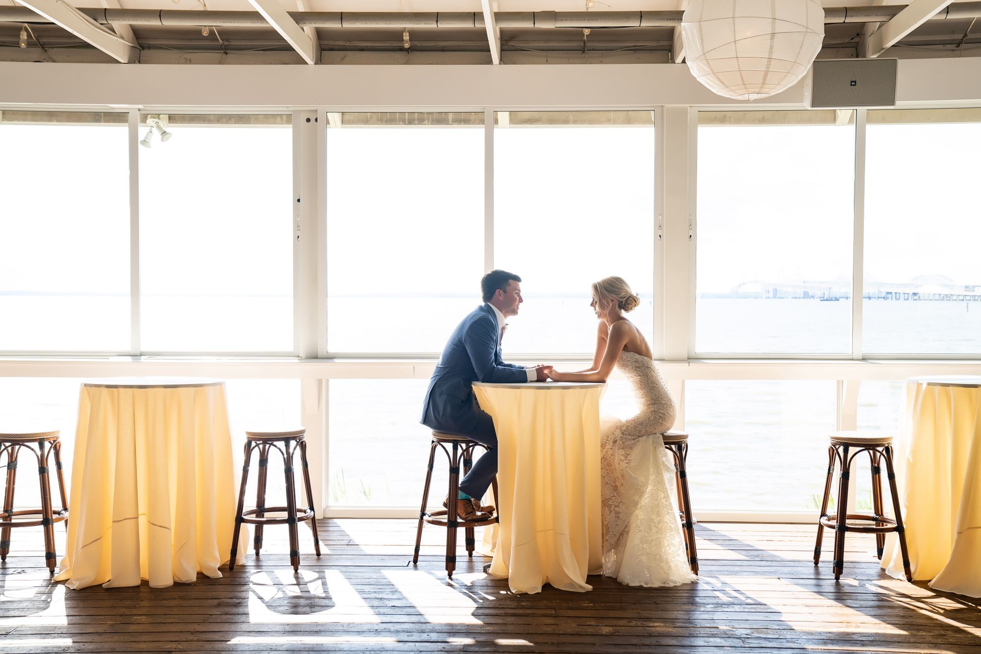 wedding couple chesapeake bay beach club wedding