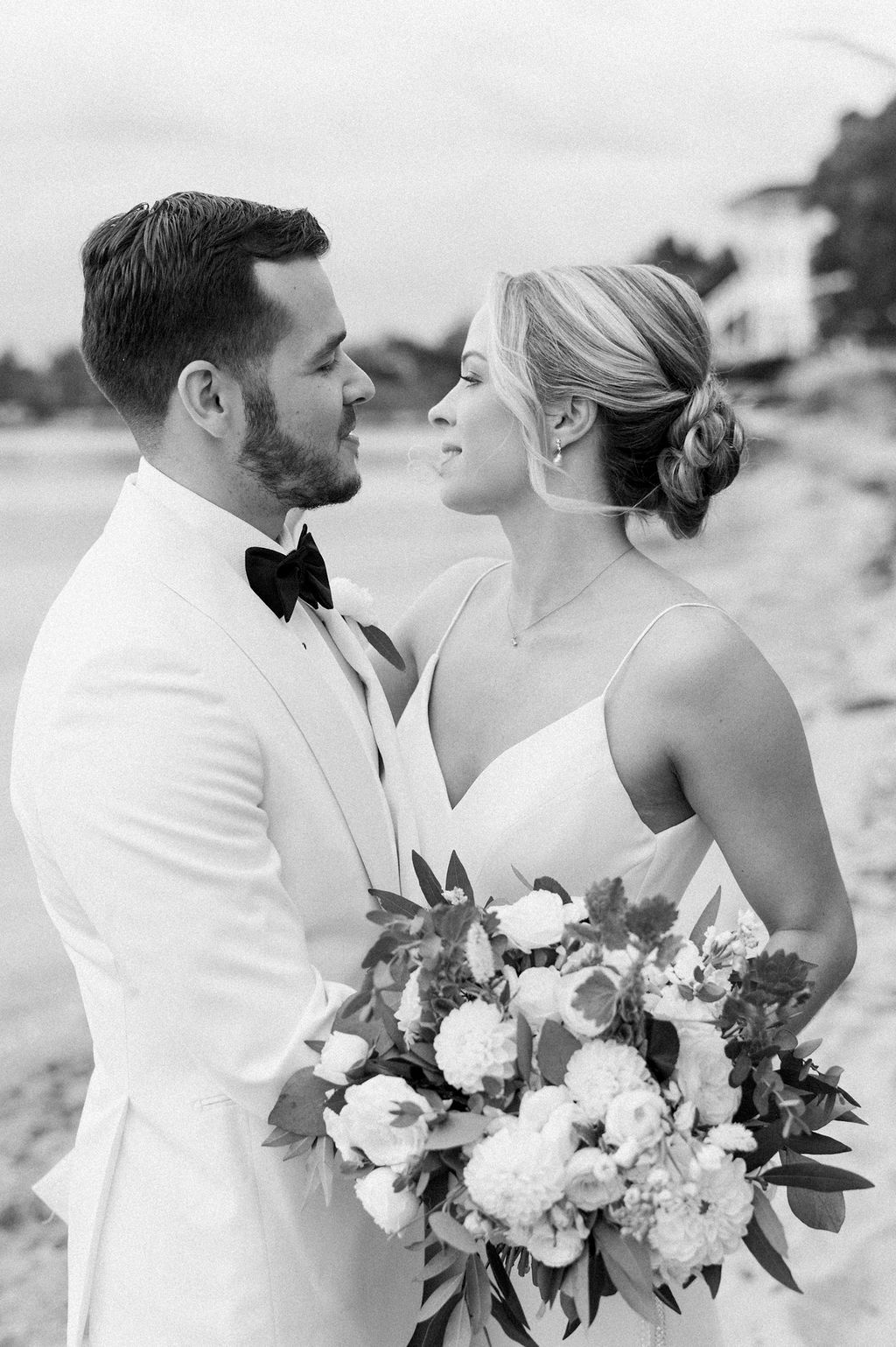 wedding couple chesapeake bay beach club wedding