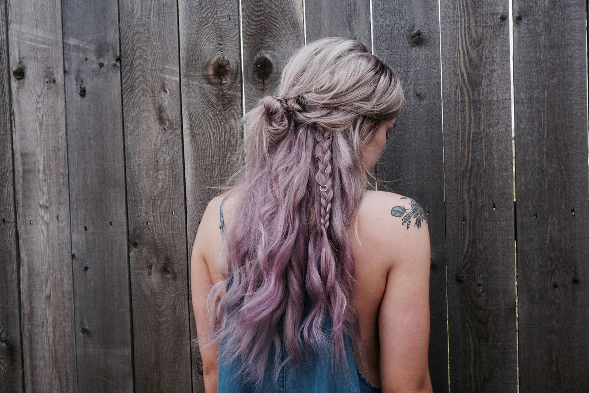 Half Up with Braid Half Up with Braid