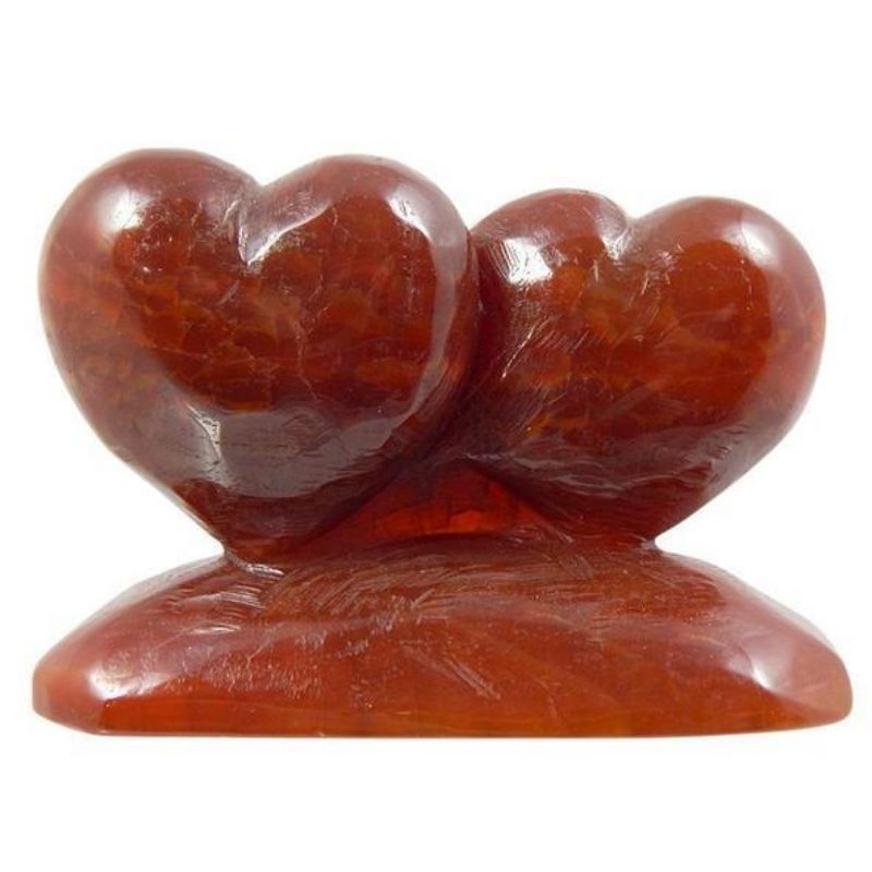 Carnelian Double Heart