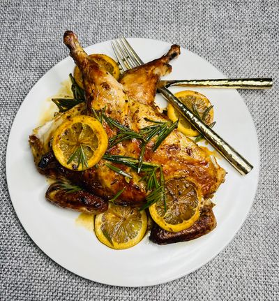 Lemon + Rosemary Spatchcock Chicken,Home Cooking, Meal Delivery, Brooklyn Catering, Brooklyn Meal Delivery