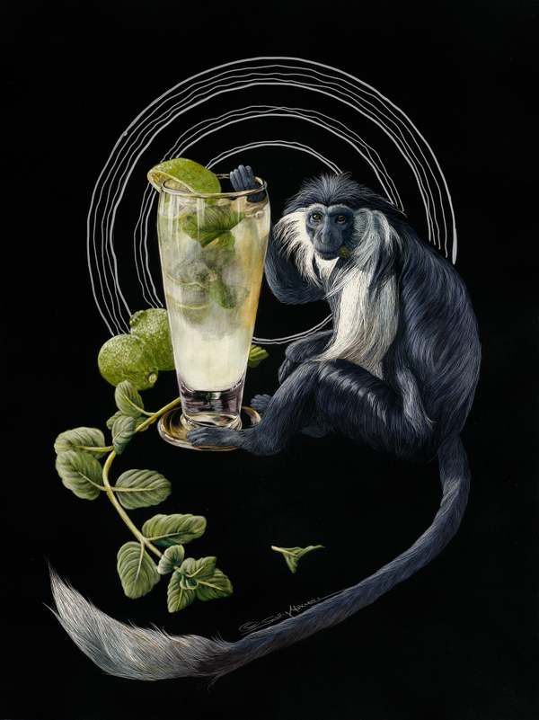 originals Sally Maxwell, master scratchboard artist