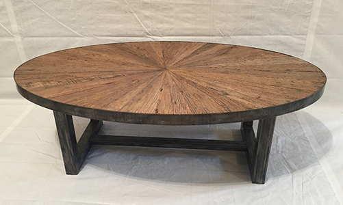 starburst coffee table reclaimed table