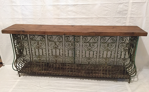 balcony console table vintage accessories