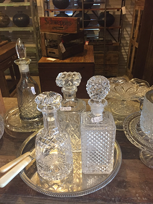 crystal decanters McLaren's Antiques & Interiors - Vintage Accessories