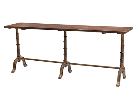 McLaren's Antiques & Interiors - Wood Iron Console Table