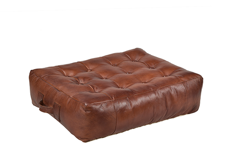 McLaren's Antiques & Interiors - Leather Puffee