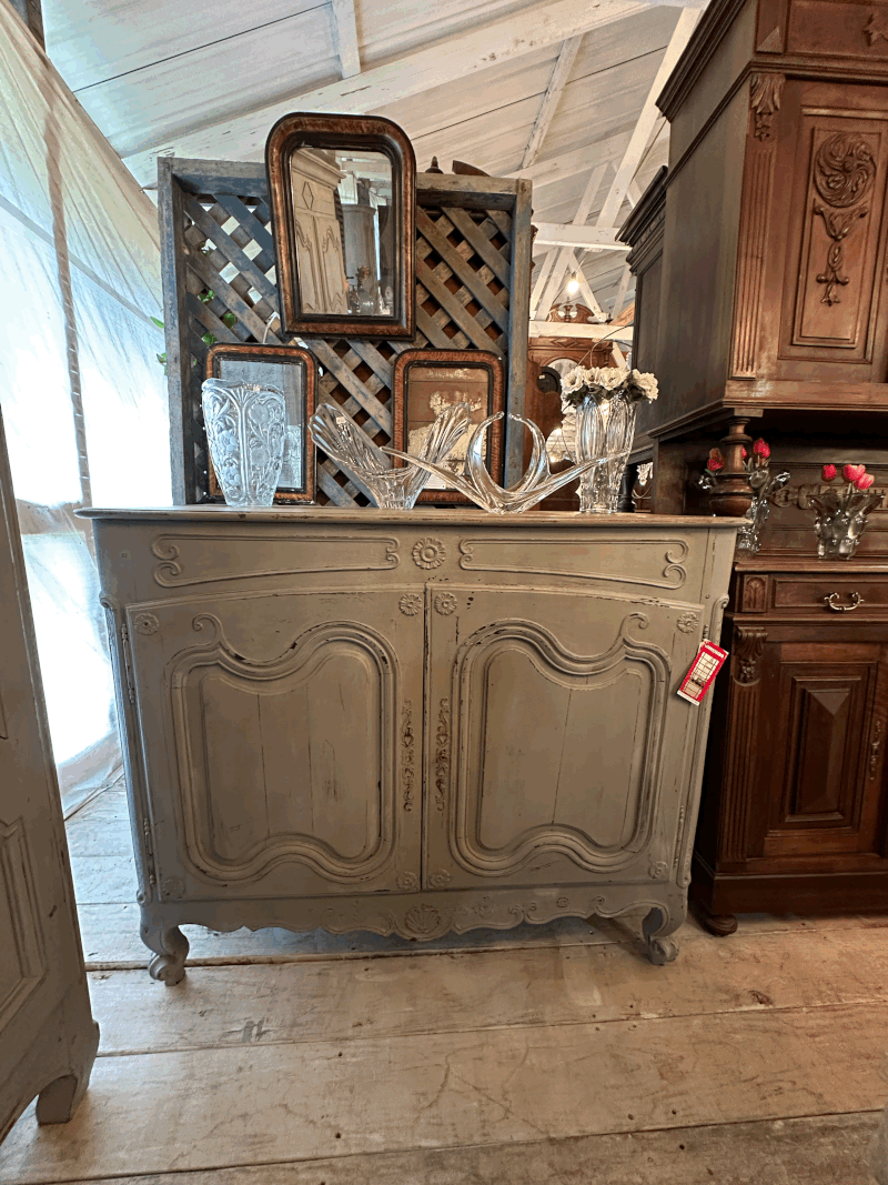 Reclaimed Teak Painted 6 Door Louvre Sideboard From India Reclaimed Teak Painted 6 Door Louvre Sideboard From India