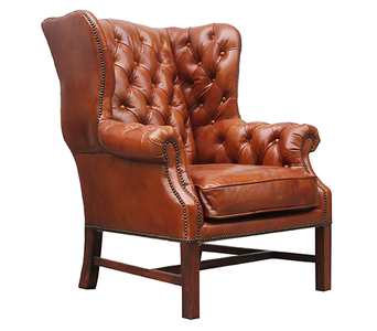 McLaren's Antiques & Interiors - Leather Wingback Chair
