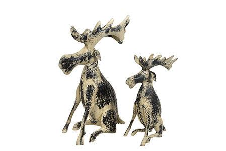 McLaren's Antiques & Interiors - White Painted Metal Moose