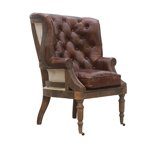 McLaren's Antiques & Interiors - Wingback Leather and Fabric