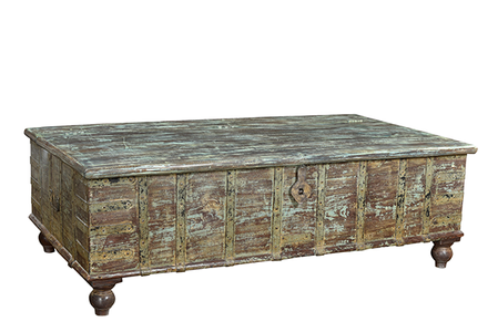 McLaren's Antiques & Interiors - Green Trunk Coffee Table
