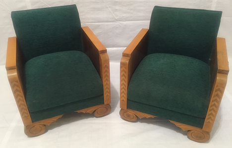 art deco pair of chairs reclaimed chairs