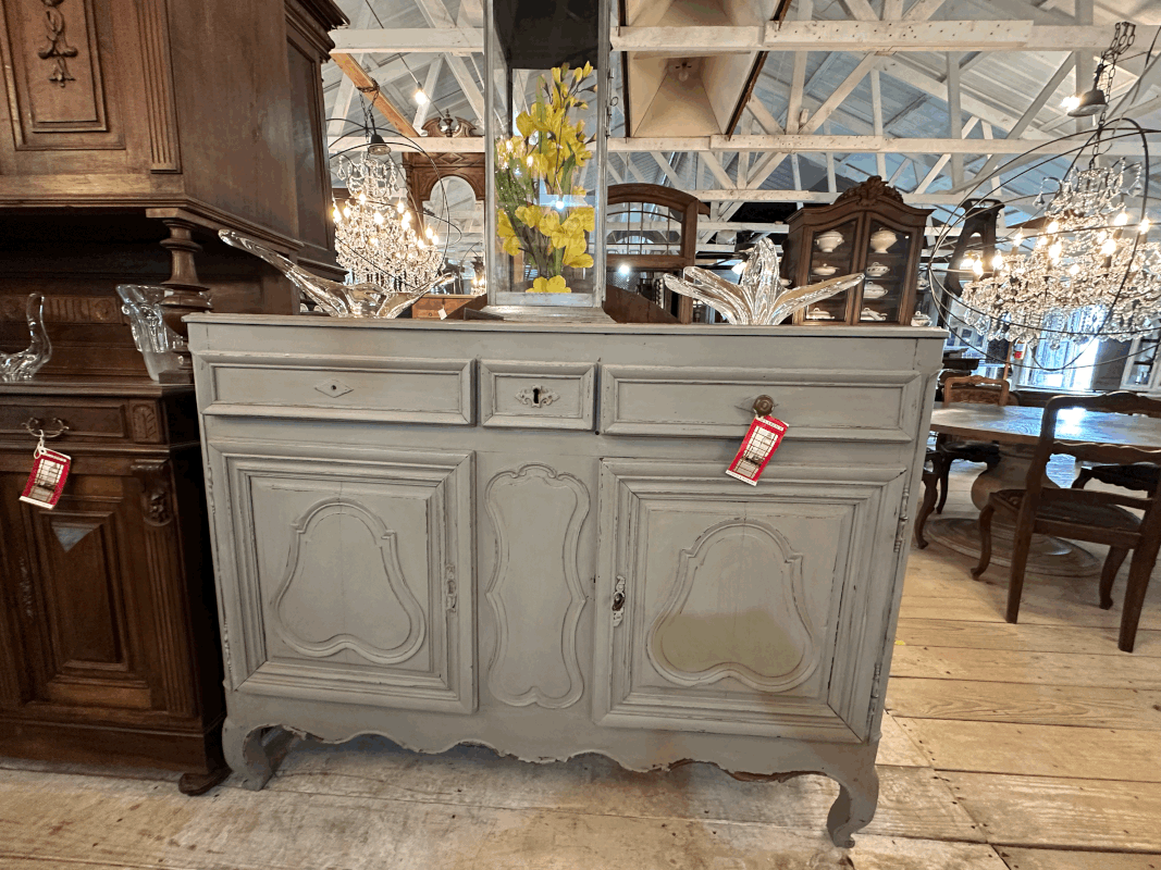 Reclaimed Teak Painted 6 Door Louvre Sideboard From India Reclaimed Teak Painted 6 Door Louvre Sideboard From India