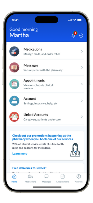 S&J Pharmacy - Krum Mobile Home Screen