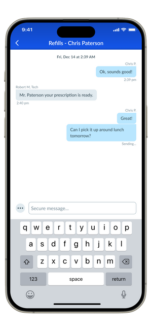 S&J Pharmacy - Krum Mobile Messaging Screen