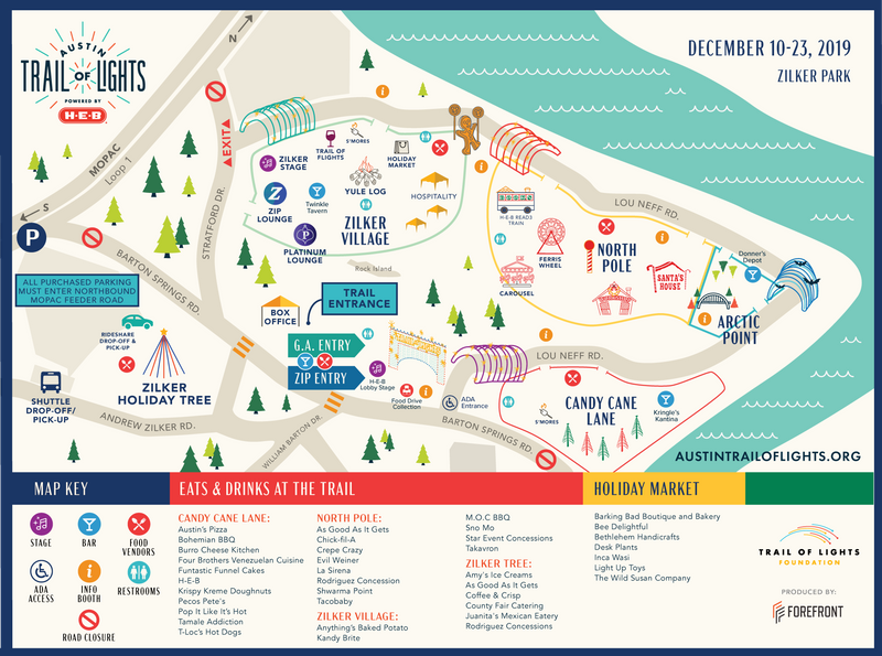 Zilker Park Map Austin Austin Trail of Lights