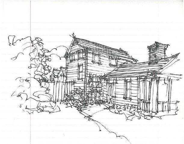 Cape House 2  Rough Sketch