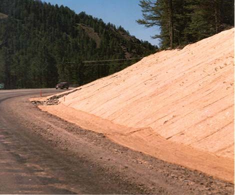 Straw Blankets on Steep Incline