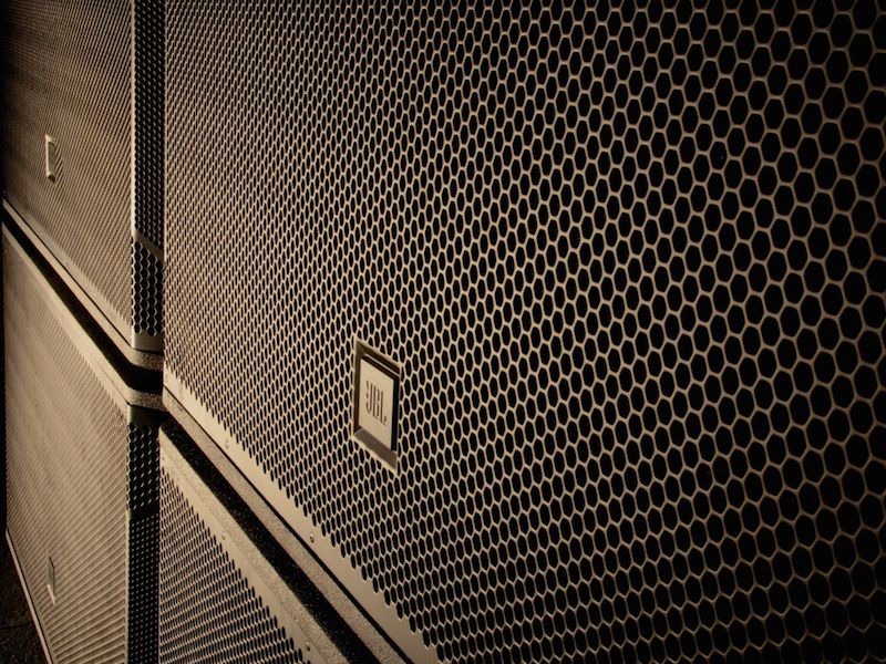 Close up of JBL speaker