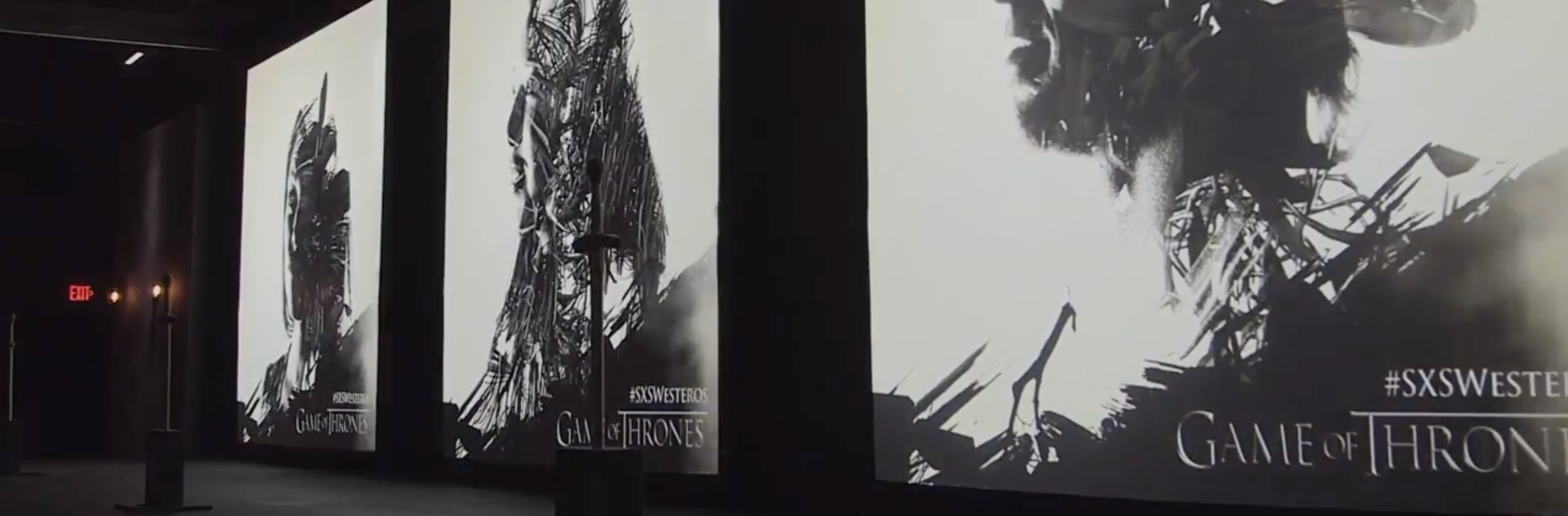 Three-Screen Projection Display for Game of Thrones Event